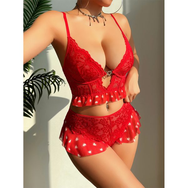 Lace Push Up Bra Two-piece Set - Image 4