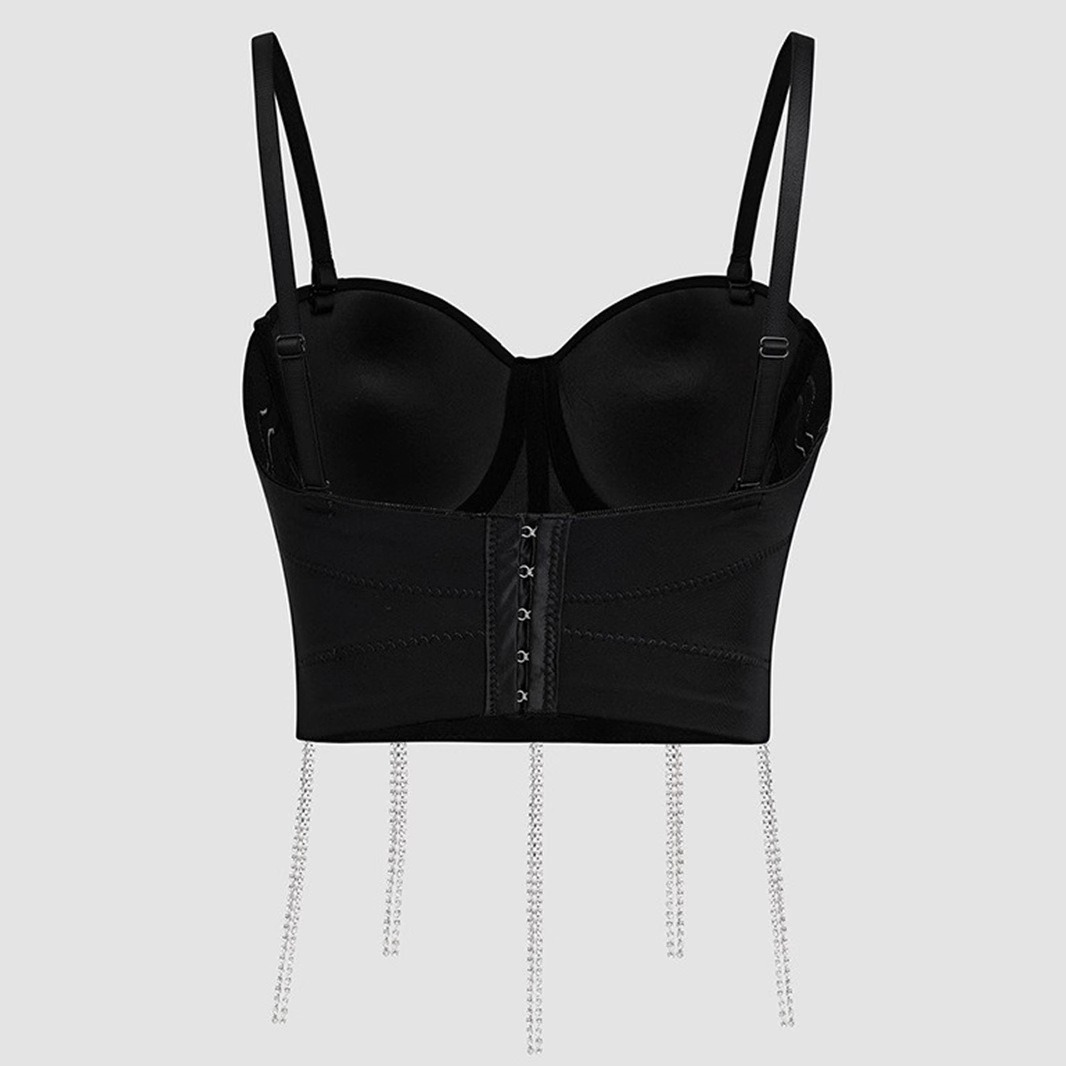 Women's Inner and Outer Wear Rhinestone Bra - Image 2