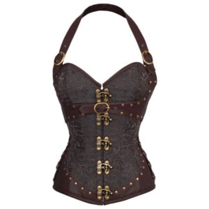 Gothic Corset Tops Shapewear and Bustiers Leather