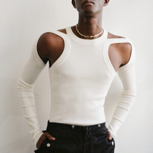 Slim Knit Sleeveless Vest for Men, Elastic Fitted