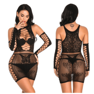 Babydoll Black Lace Nightdress Lingerie