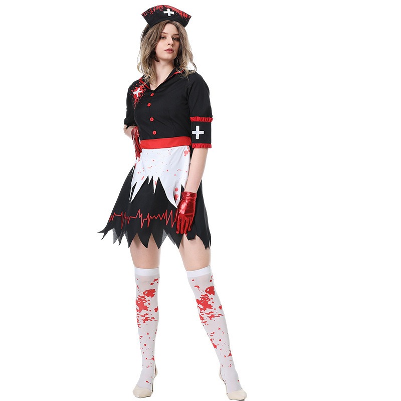 Gothic Vampire Nurse Costume - Image 2