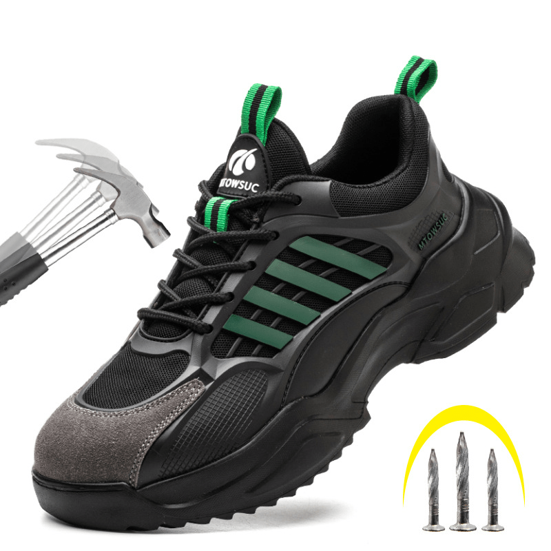 Lightweight and breathable safety shoes for men and women, anti smashing and puncture work shoes, safety shoes - Image 4